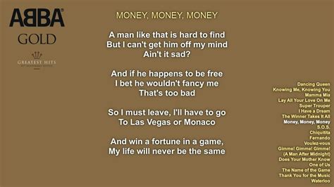 Dec 15, 2019 · Mamma Mia! - Money, Money, Money (Lyrics) 1080pHD 